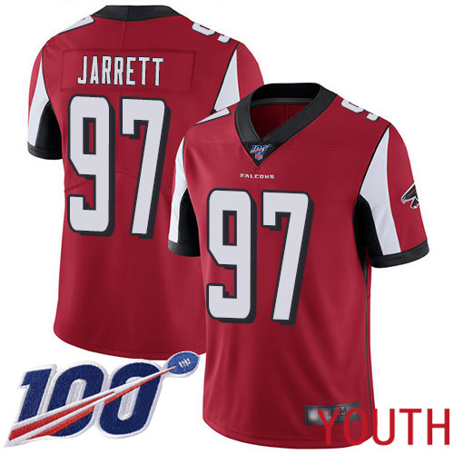 Atlanta Falcons Limited Red Youth Grady Jarrett Home Jersey NFL Football #97 100th Season Vapor Untouchable